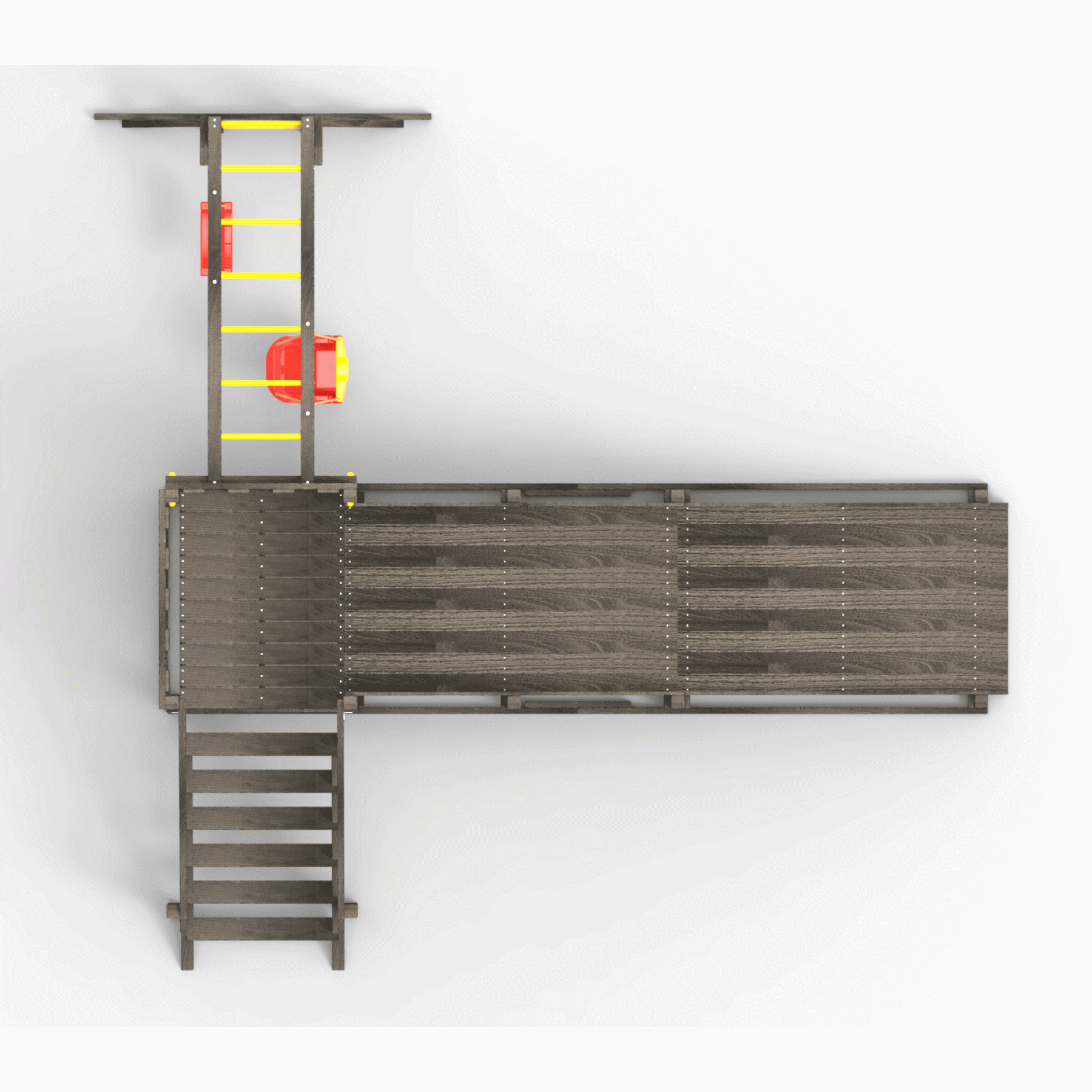 Детская площадка - деревянная горка Пикник «Зима №2» Black с рукоходом