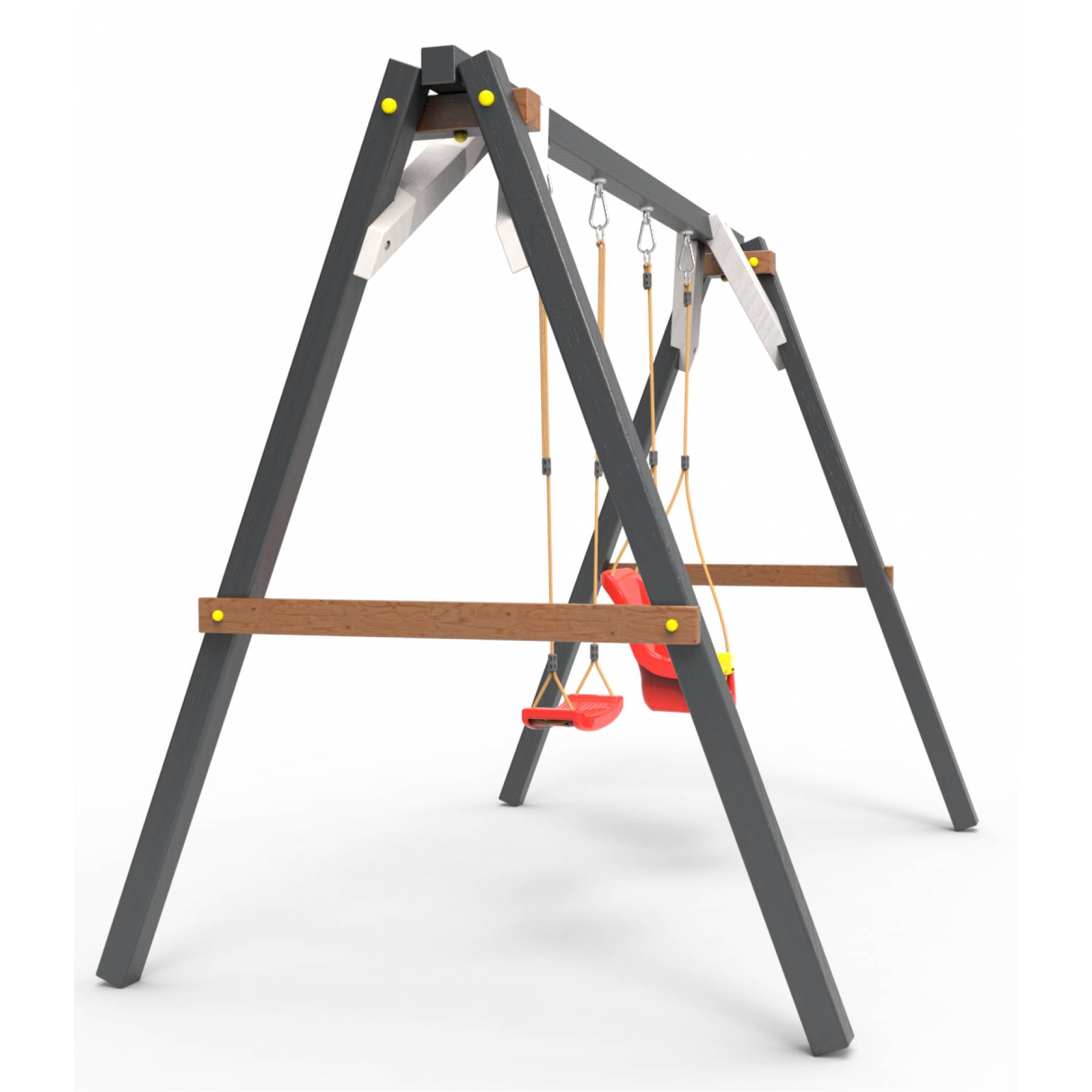 Деревянные качели Пикник 2 «Ультра» (качели для малышей + качели долька)