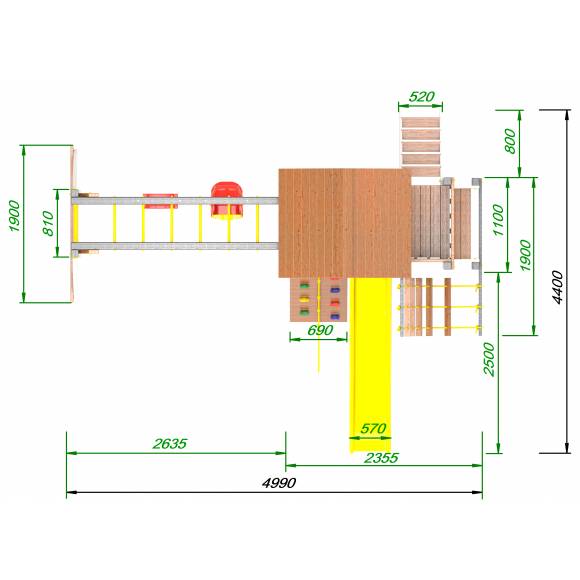 Детская площадка для дачи Пикник «Ультра» Макси с рукоходом