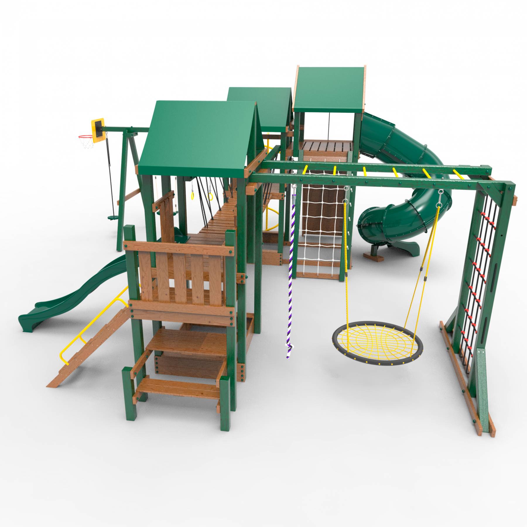 Детская площадка Пикник «Форест» Стэйдж К с винтовой трубой