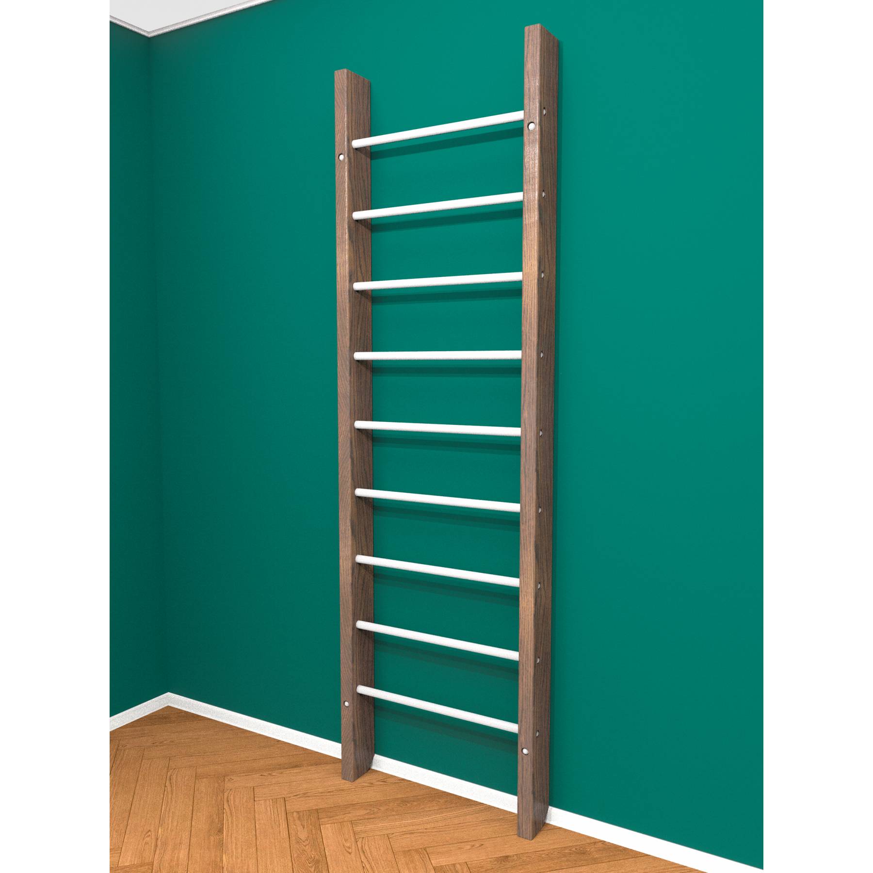 Деревянная шведская стенка «Кастерли» Classic белые ступени