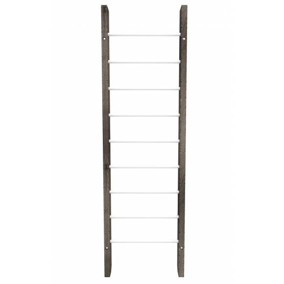 Деревянная шведская стенка «Кастерли» Black белые ступени