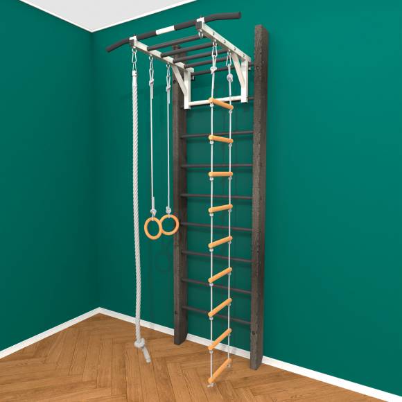 Деревянная шведская стенка «Кастерли» Black РД черные ступени