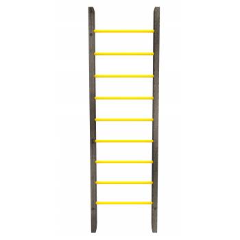 Деревянная шведская стенка «Кастерли»  Черный желтые ступени