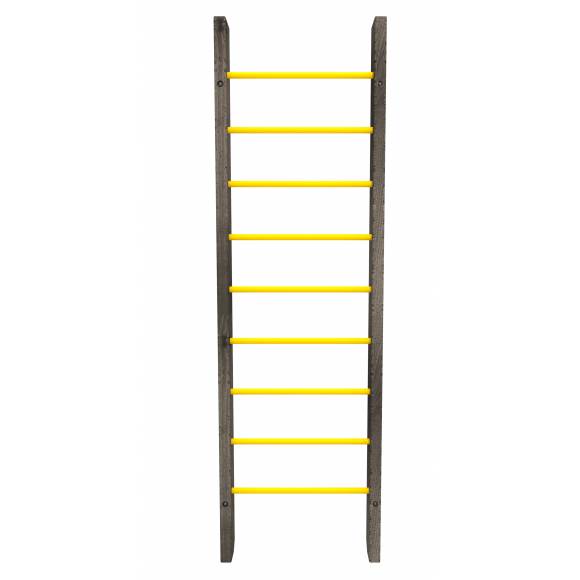 Деревянная шведская стенка «Кастерли»  Black желтые ступени