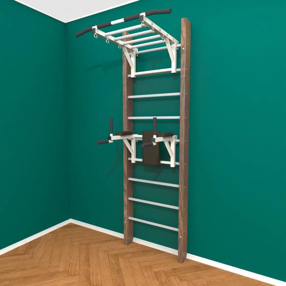 Деревянная шведская стенка «Кастерли» Classic РБ белые ступени