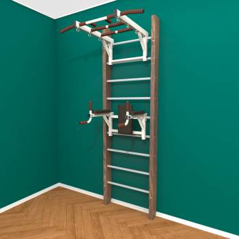 Деревянная шведская стенка «Кастерли» Классик ТБ белые ступени