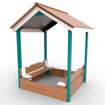 Деревянная песочница с крышей «Лэйк»