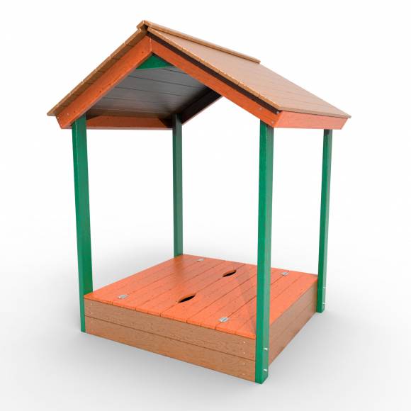Деревянная песочница с крышей «Вега»