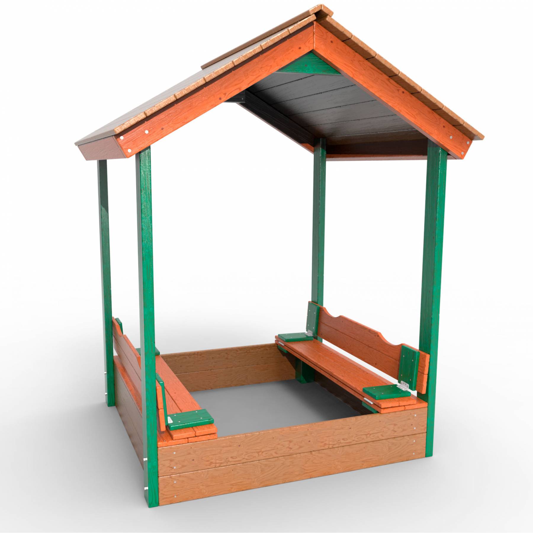 Деревянная песочница с крышей «Вега»
