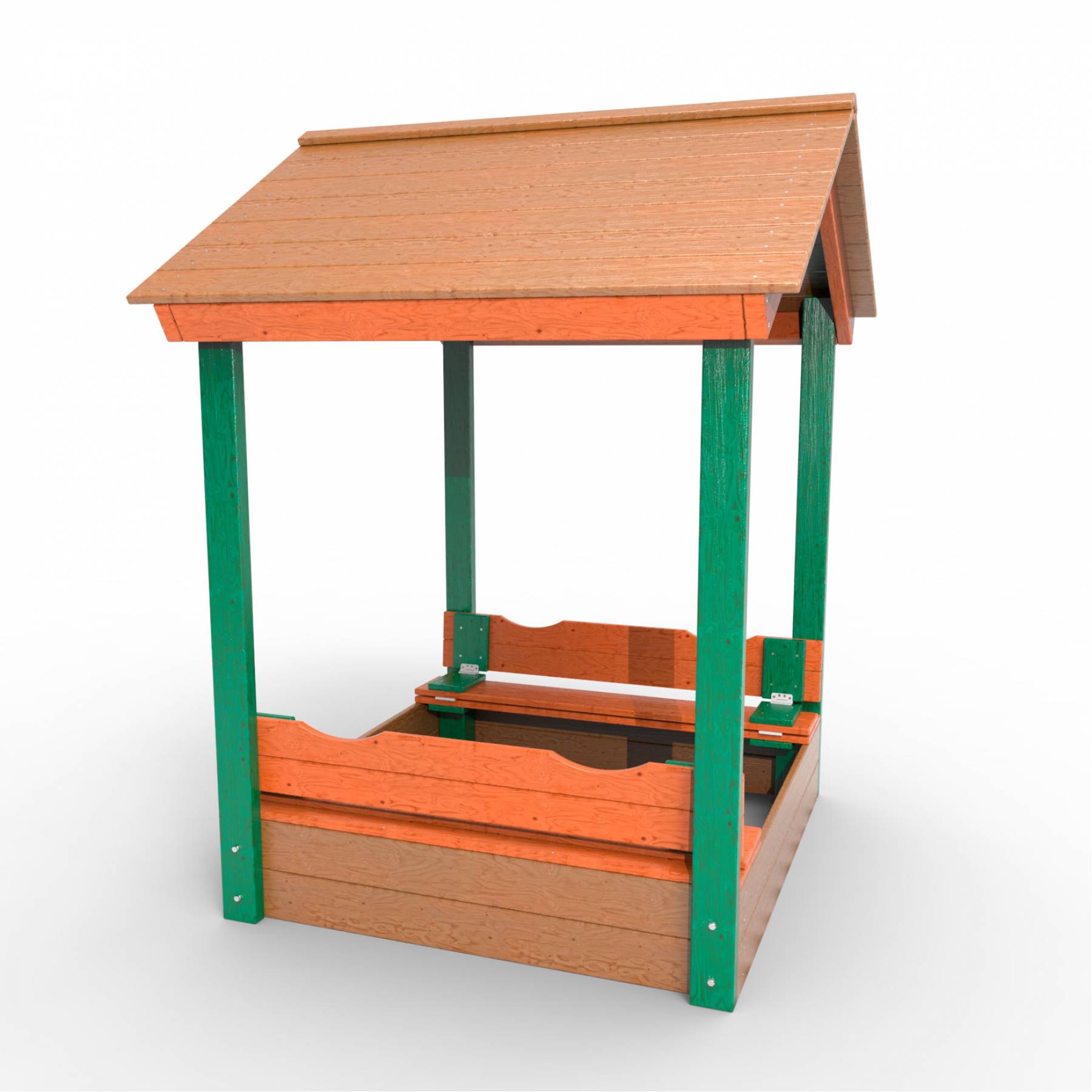 Деревянная песочница с крышей «Вега»