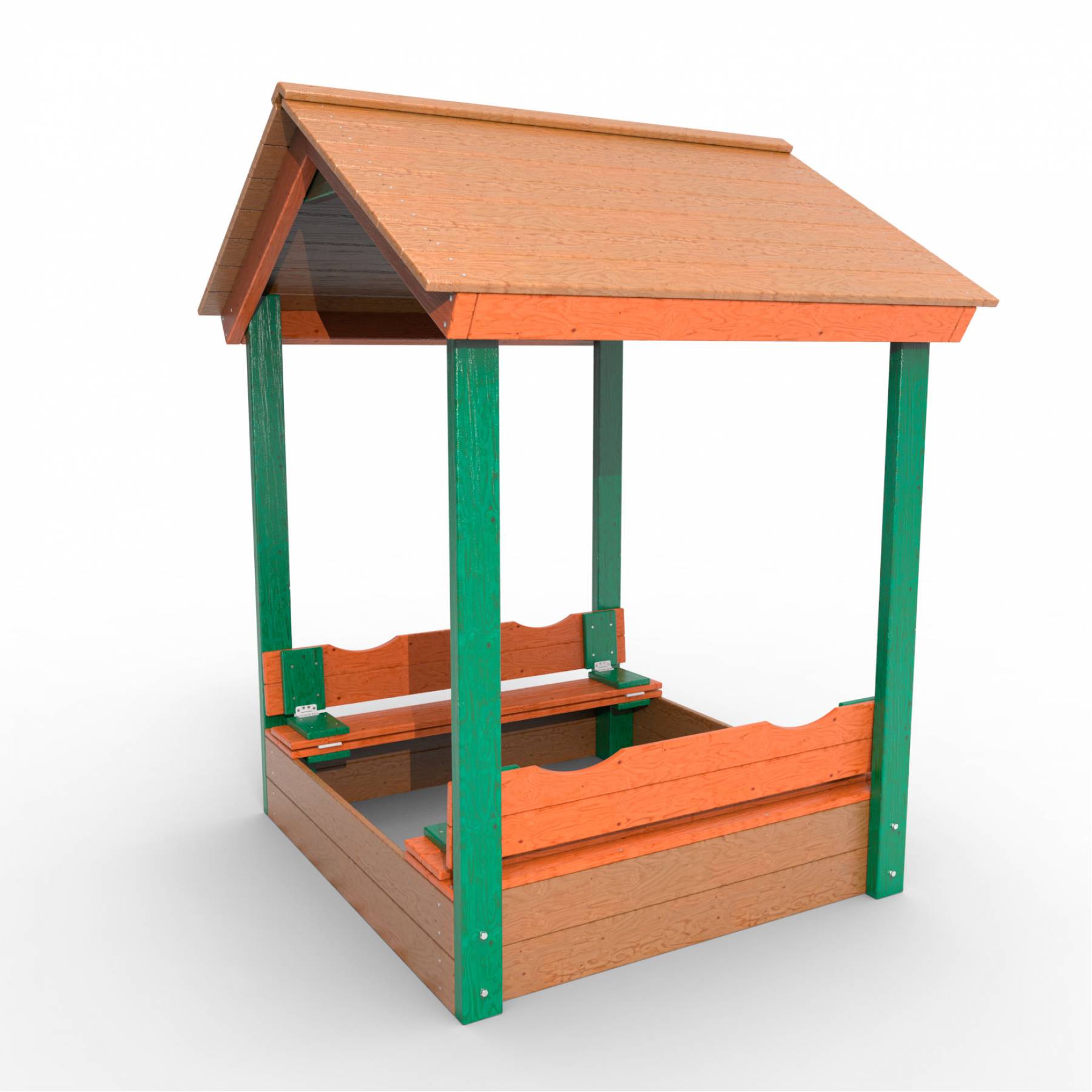 Деревянная песочница с крышей «Вега»