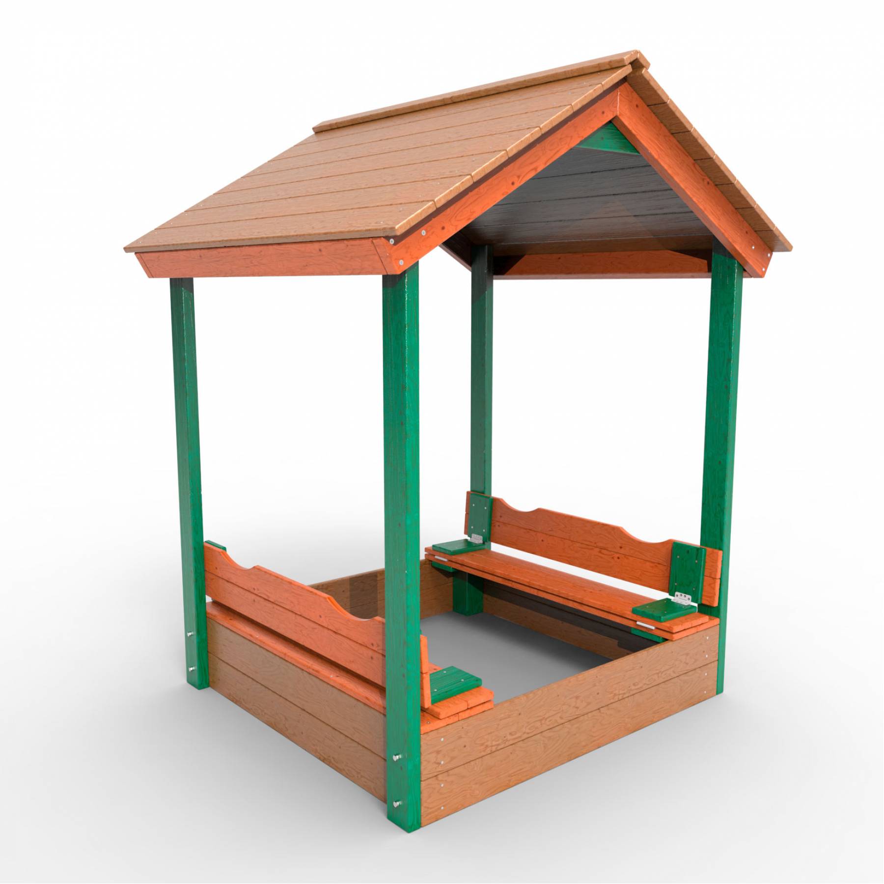 Деревянная песочница с крышей «Вега»