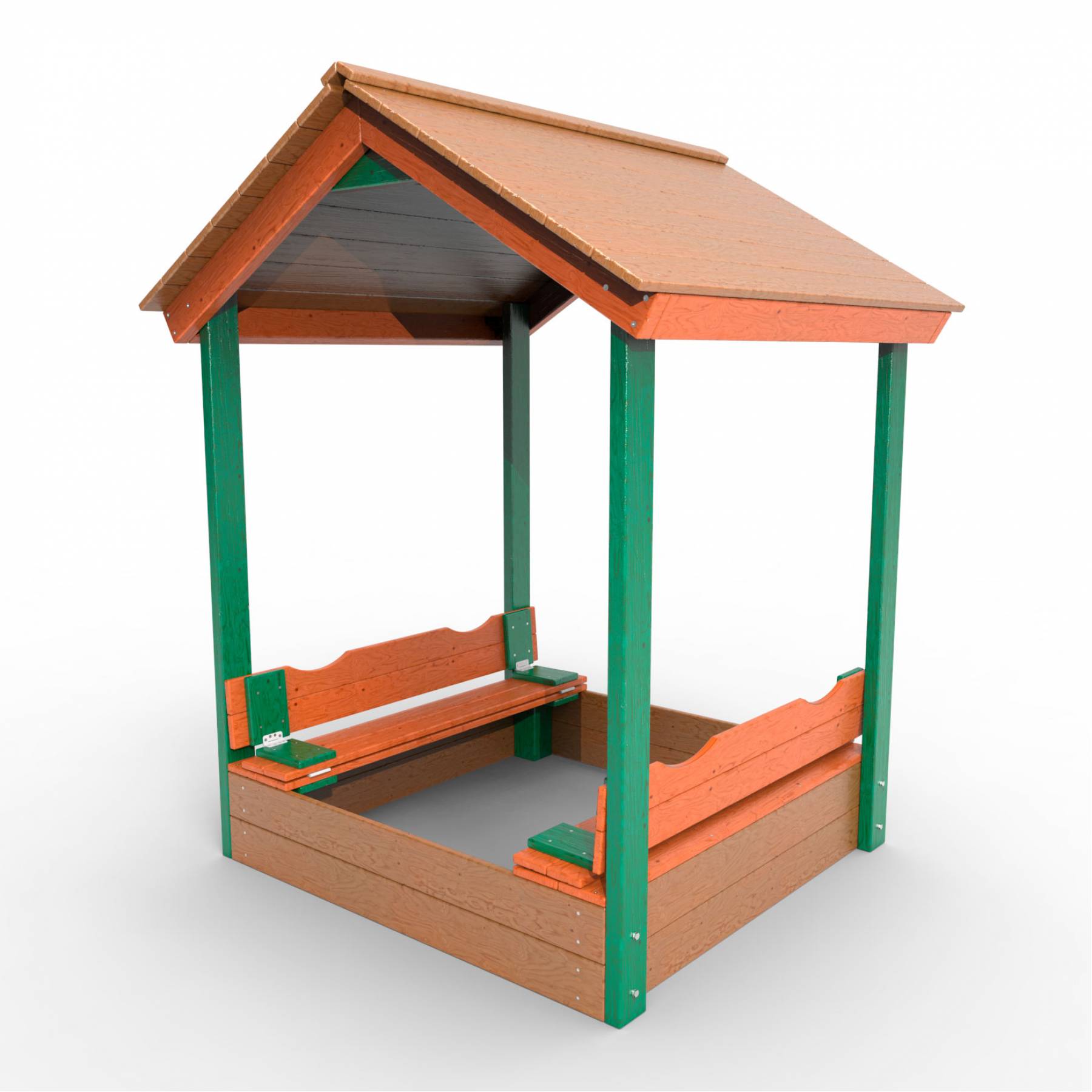 Деревянная песочница с крышей «Вега»