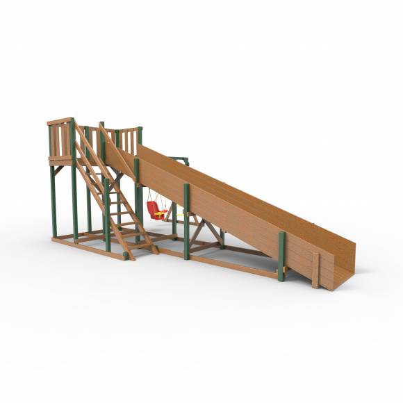 Детская площадка - деревянная горка Пикник «Зима №3» Форест с рукоходом