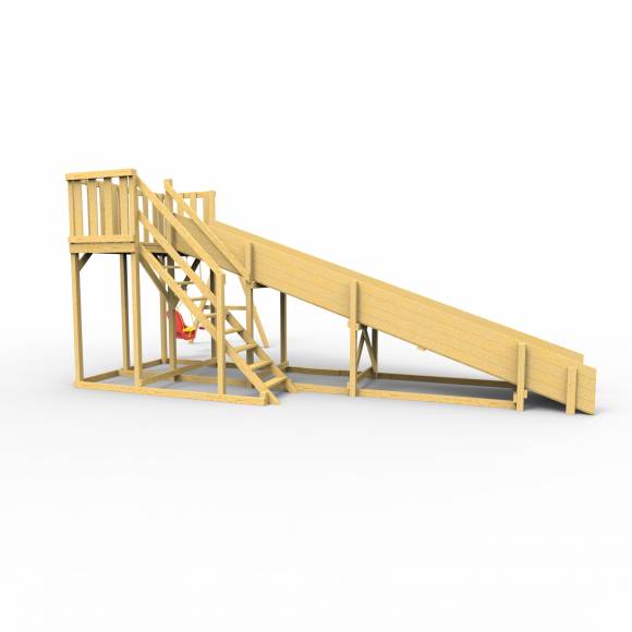 Детская площадка - деревянная горка Пикник «Зима №3» с качельной балкой