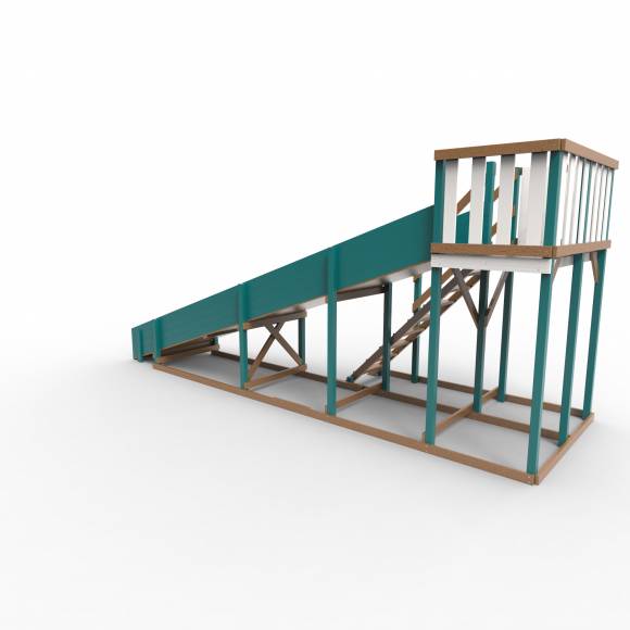 Детская площадка - деревянная горка Пикник «Зима №3» Лэйк