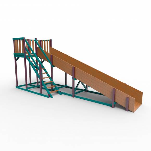 Детская площадка - деревянная горка Пикник «Зима №3» Лила