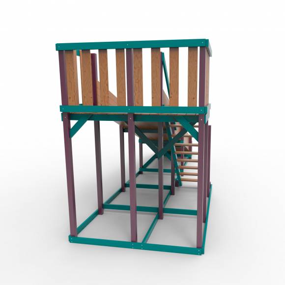 Детская площадка - деревянная горка Пикник «Зима №3» Лила