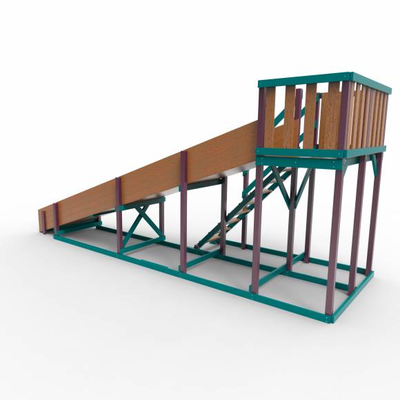 Детская площадка - деревянная горка Пикник «Зима №3» Лила