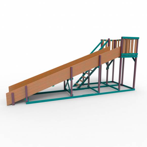 Детская площадка - деревянная горка Пикник «Зима №3» Лила