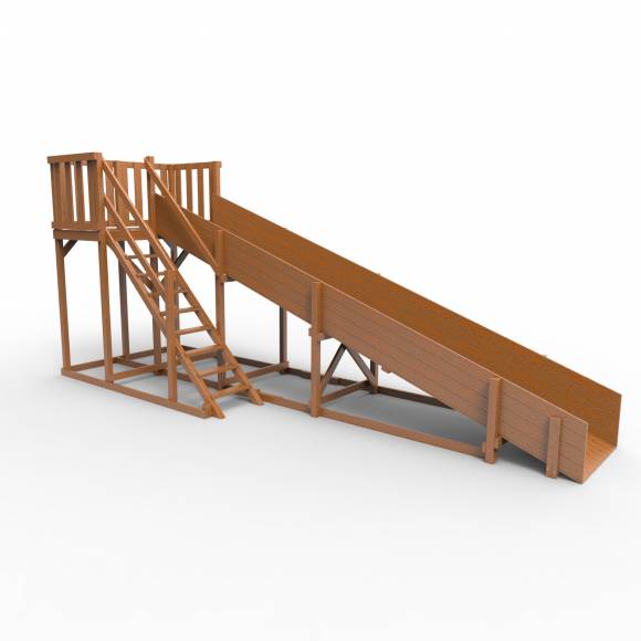 Детская площадка - деревянная горка Пикник «Зима №3» Оптимус