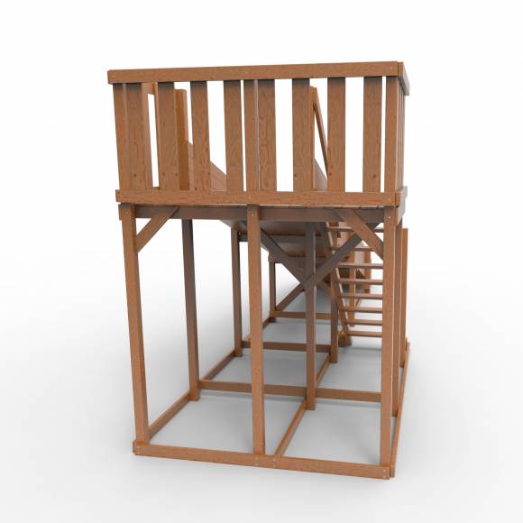 Детская площадка - деревянная горка Пикник «Зима №3» Оптимус