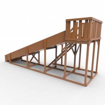 Детская площадка - деревянная горка Пикник «Зима №3» Оптимус