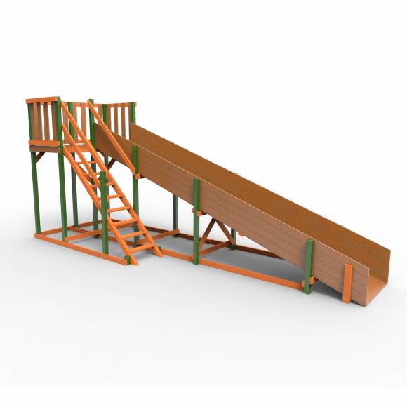 Детская площадка - деревянная горка Пикник «Зима №3» Вега