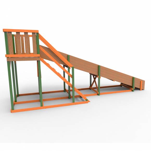 Детская площадка - деревянная горка Пикник «Зима №3» Вега
