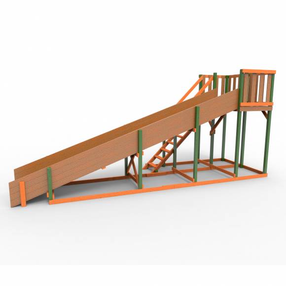 Детская площадка - деревянная горка Пикник «Зима №3» Вега
