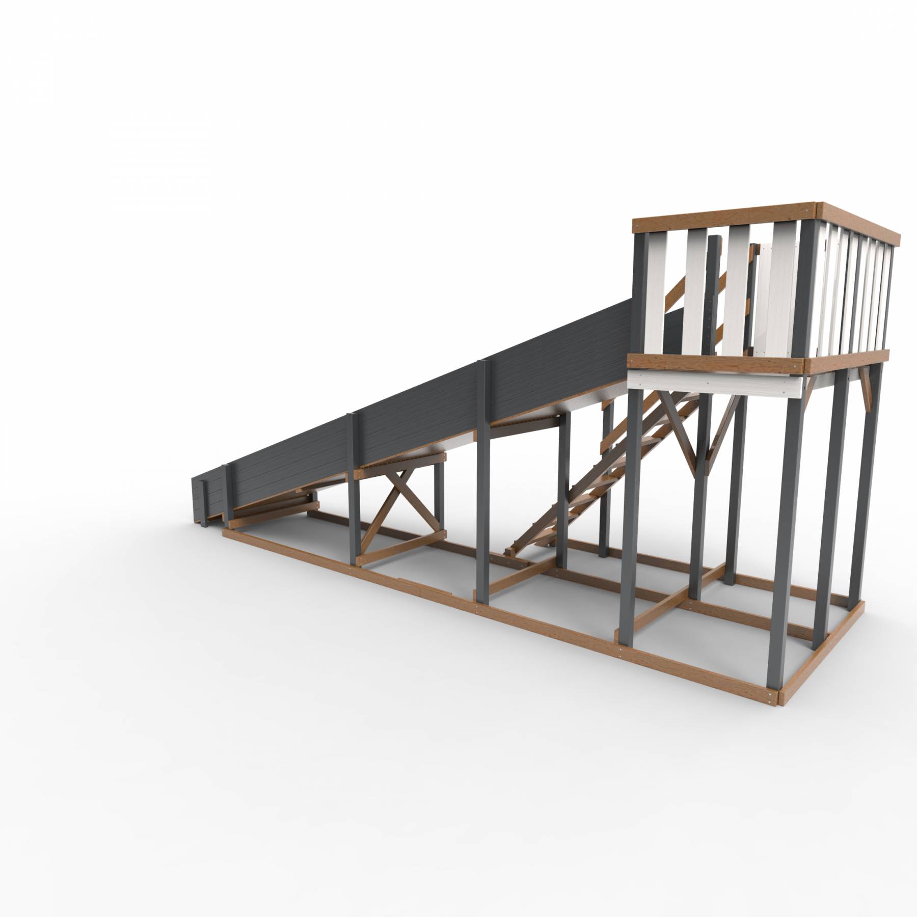 Детская площадка - деревянная горка Пикник «Зима №3» Ультра