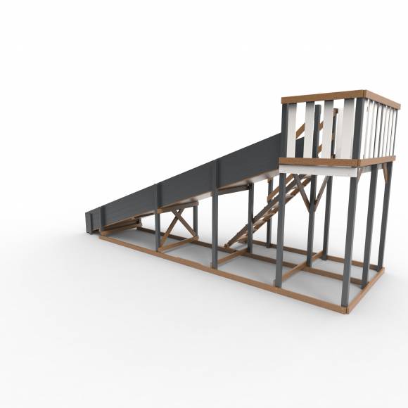 Детская площадка - деревянная горка Пикник «Зима №3» Ультра