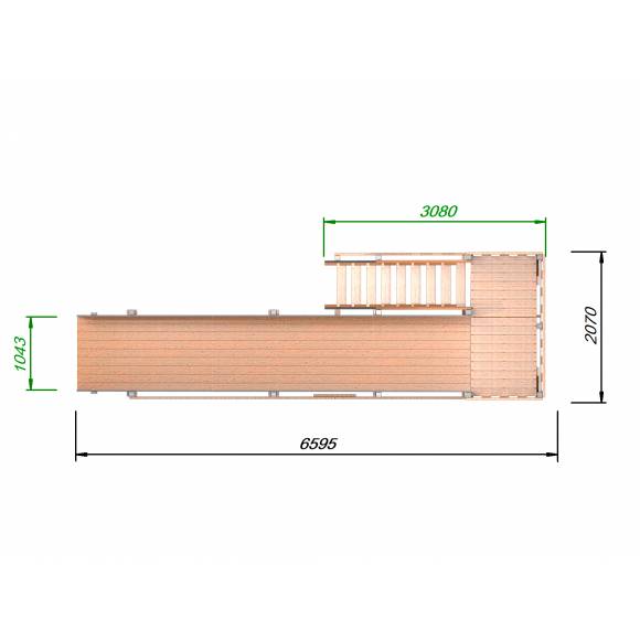 Детская площадка - деревянная горка Пикник «Зима №3» Ультра