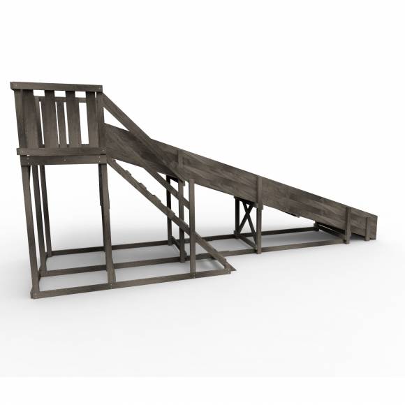 Детская площадка - деревянная горка Пикник «Зима №3» Black