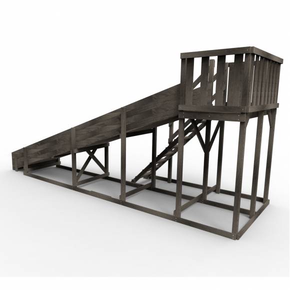 Детская площадка - деревянная горка Пикник «Зима №3» Black