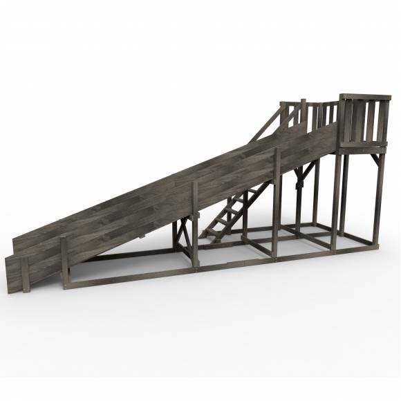 Детская площадка - деревянная горка Пикник «Зима №3» Black