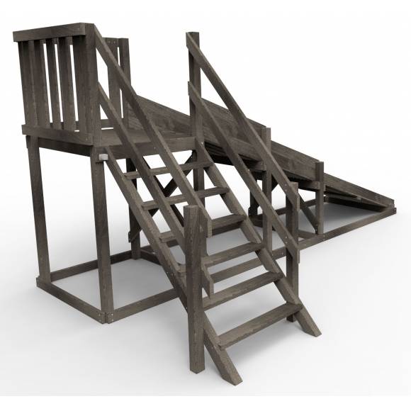 Детская площадка - деревянная горка Пикник «Зима №2» Black