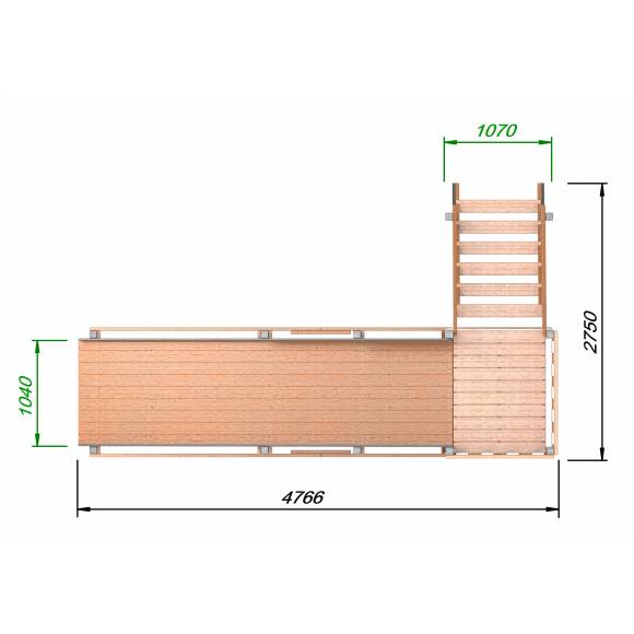 Детская площадка - деревянная горка Пикник «Зима №2» Ультра
