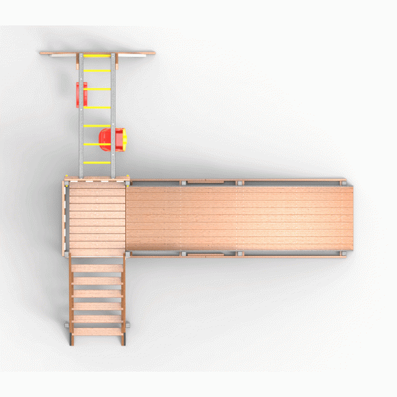 Детская площадка - деревянная горка Пикник «Зима №2» Ультра  с рукоходом