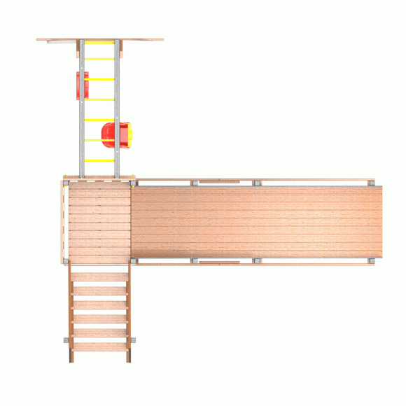 Детская площадка - деревянная горка Пикник «Зима №2» Ультра  с рукоходом