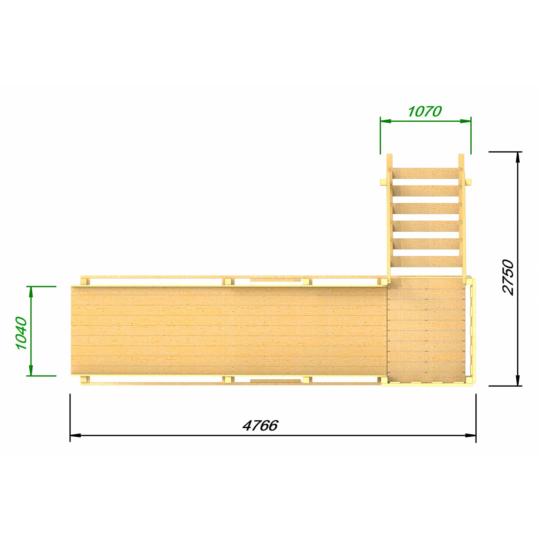 Детская площадка - деревянная горка Пикник «Зима №2»
