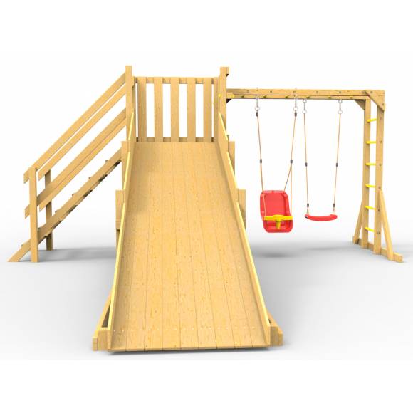 Детская площадка - деревянная горка Пикник «Зима №2» с рукоходом