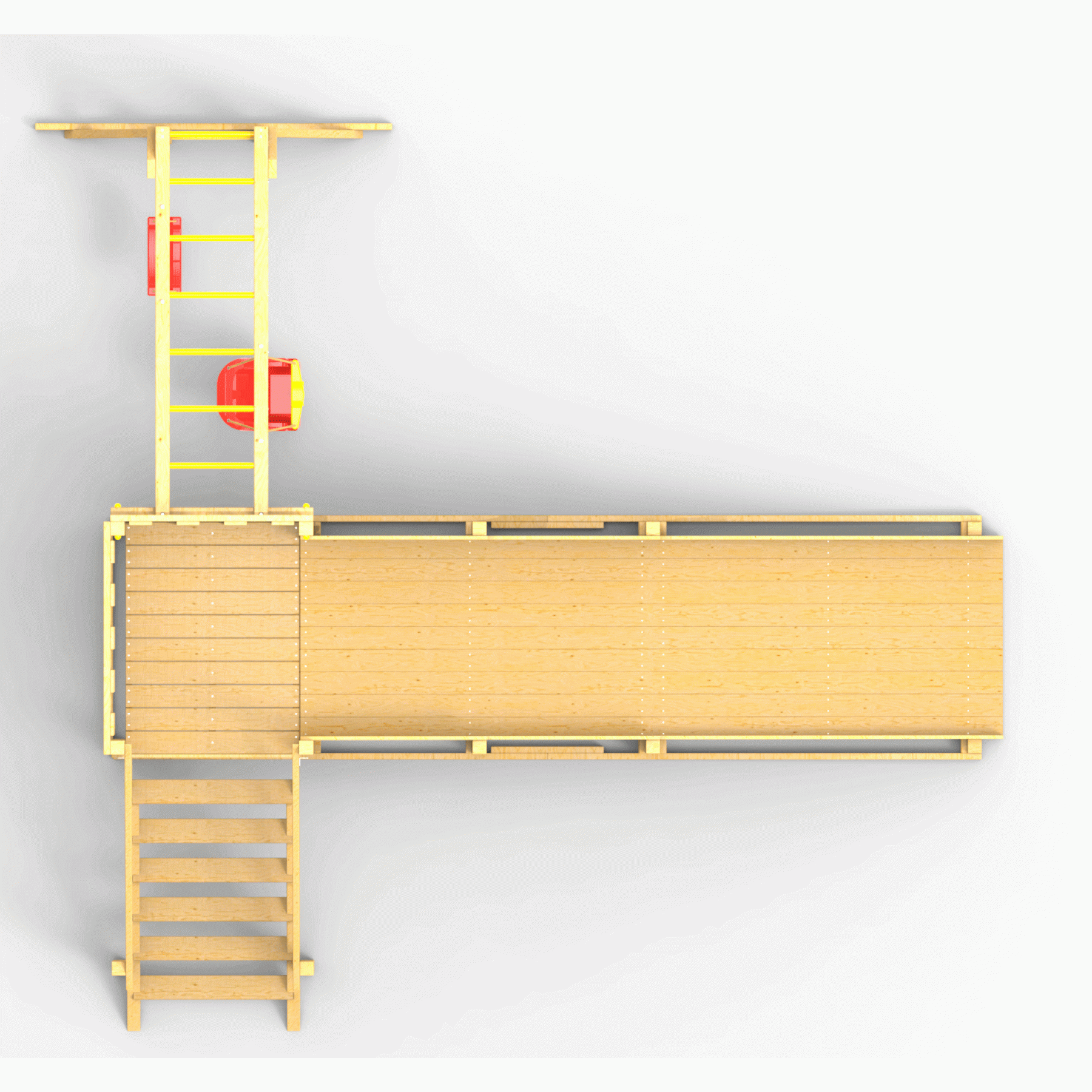Детская площадка - деревянная горка Пикник «Зима №2» с рукоходом