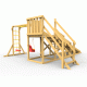 Детская площадка - деревянная горка Пикник «Зима №2» с рукоходом