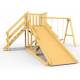 Детская площадка - деревянная горка Пикник «Зима №2» с качельной балкой