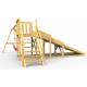 Детская площадка - деревянная горка Пикник «Зима №2» с качельной балкой