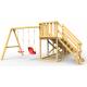 Детская площадка - деревянная горка Пикник «Зима №2» с качельной балкой