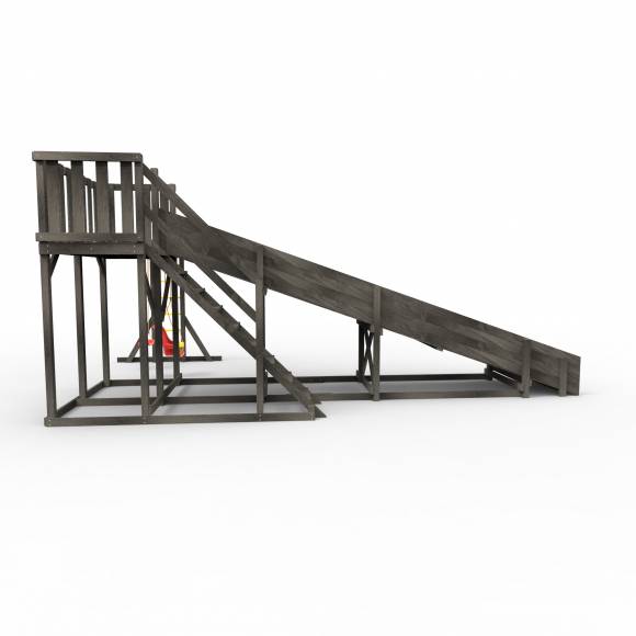 Детская площадка - деревянная горка Пикник «Зима №3» Black с рукоходом