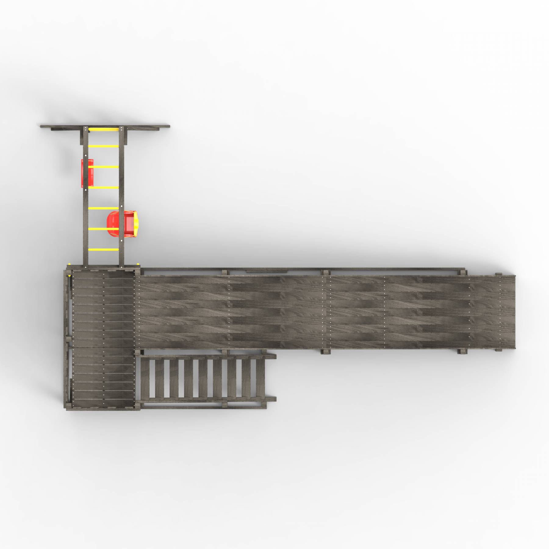 Детская площадка - деревянная горка Пикник «Зима №3» Black с рукоходом